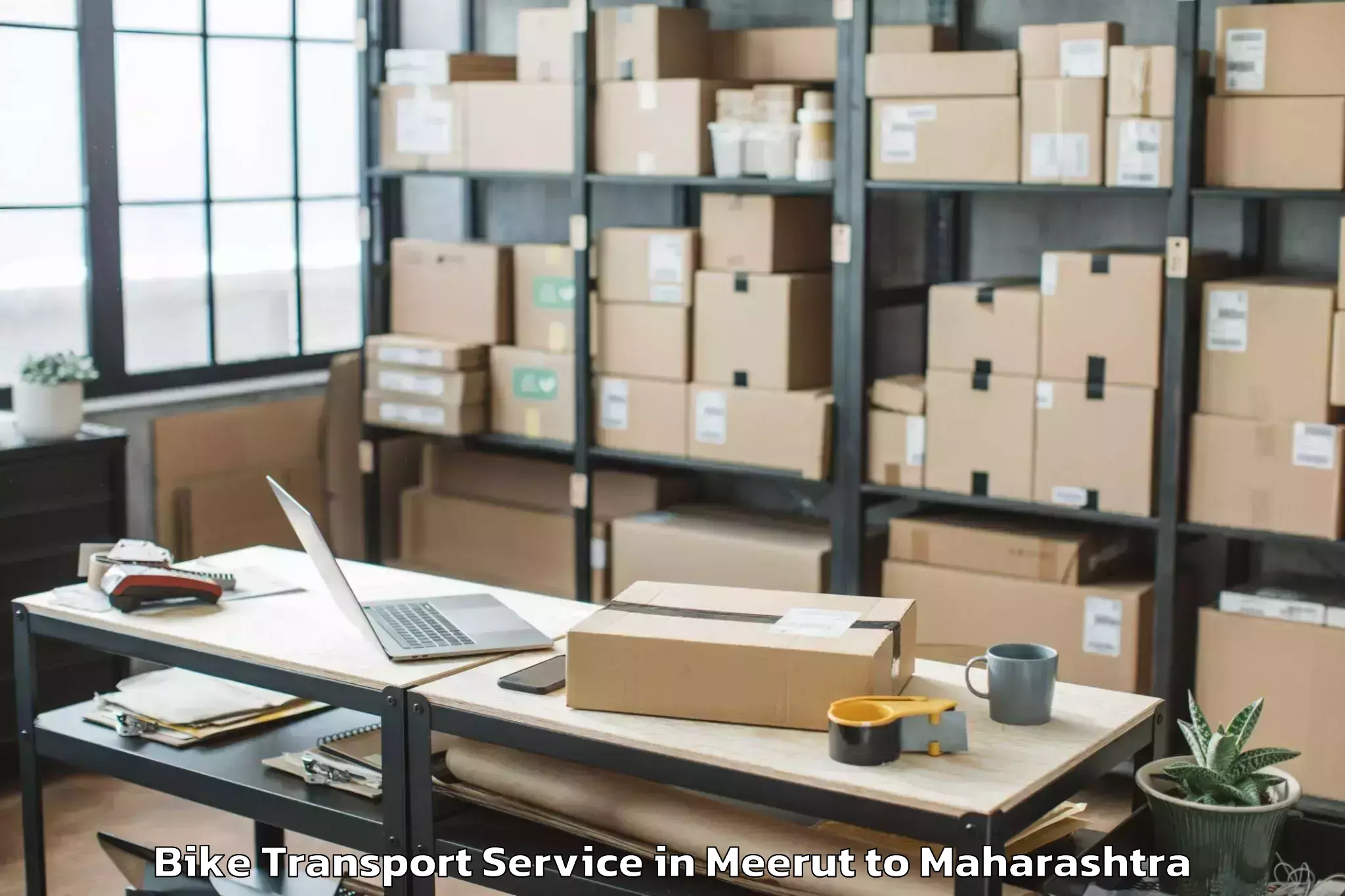 Book Meerut to Ahmednagar Bike Transport Online